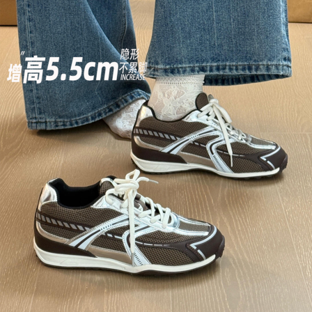 厚底内增高德训鞋女款2025新款秋季休闲运动女鞋爆款老爹鞋阿甘鞋