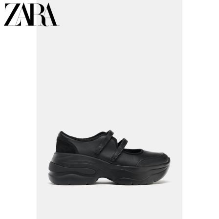 ZARA2025秋季新品 女鞋 厚底吊带芭蕾鞋 5815610 800