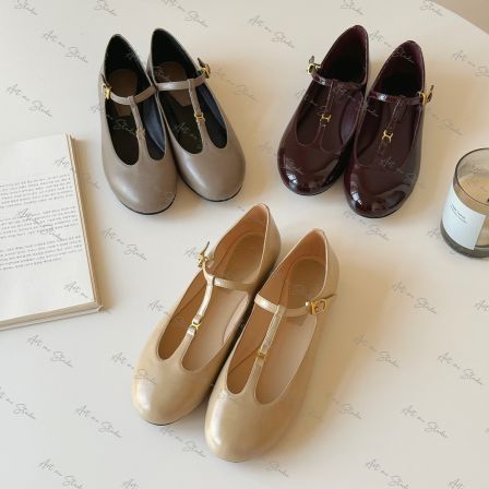 【ART ME】漆皮T型乐福鞋显幼态轻盈浅口单鞋w24373