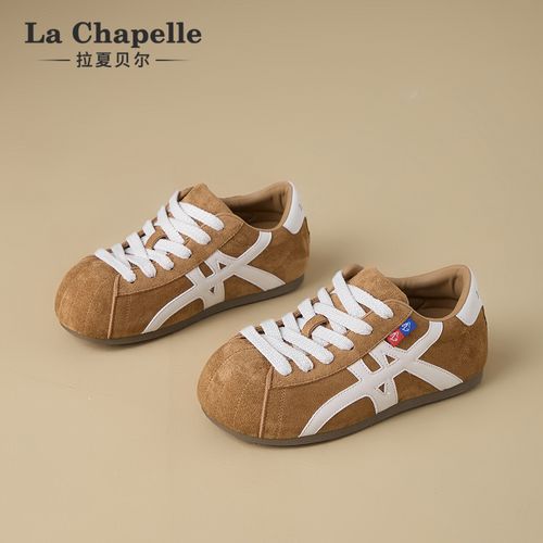 拉夏贝尔德训鞋女2025年早秋穿搭ins潮流软底复古防滑可爱大头鞋主图