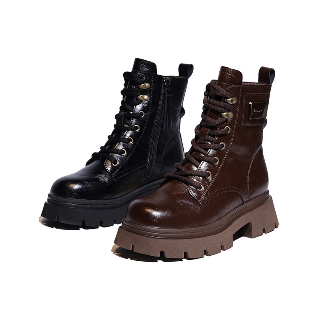 美拉德机车靴秋冬厚底时尚复古潮流百搭马丁靴9989主图