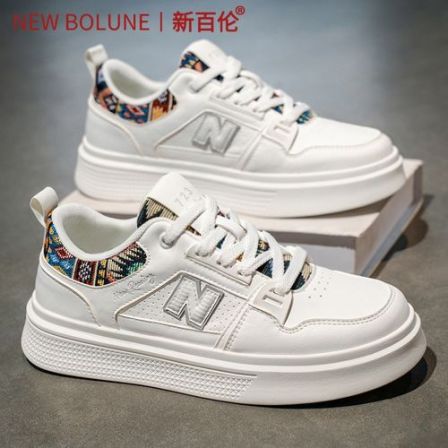 新百伦男鞋2025新款秋季百搭青少年休闲板鞋男士厚底爆款小白潮鞋