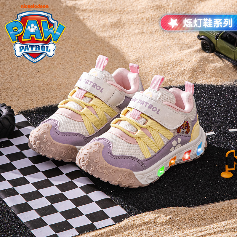 汪汪队儿童闪灯休闲鞋2025秋季新款魔术贴易穿脱幼儿园户外宝宝鞋主图