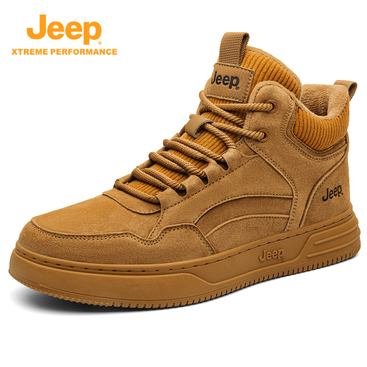 jeep吉普男鞋冬季加绒保暖二棉鞋高帮板鞋男士休闲运动雪地靴男款主图