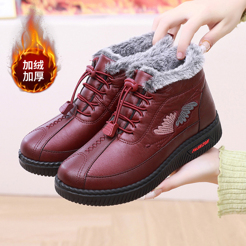 张凯丽老人东北高帮大棉鞋女冬季加绒加厚妈妈鞋中老年防水雪地靴主图