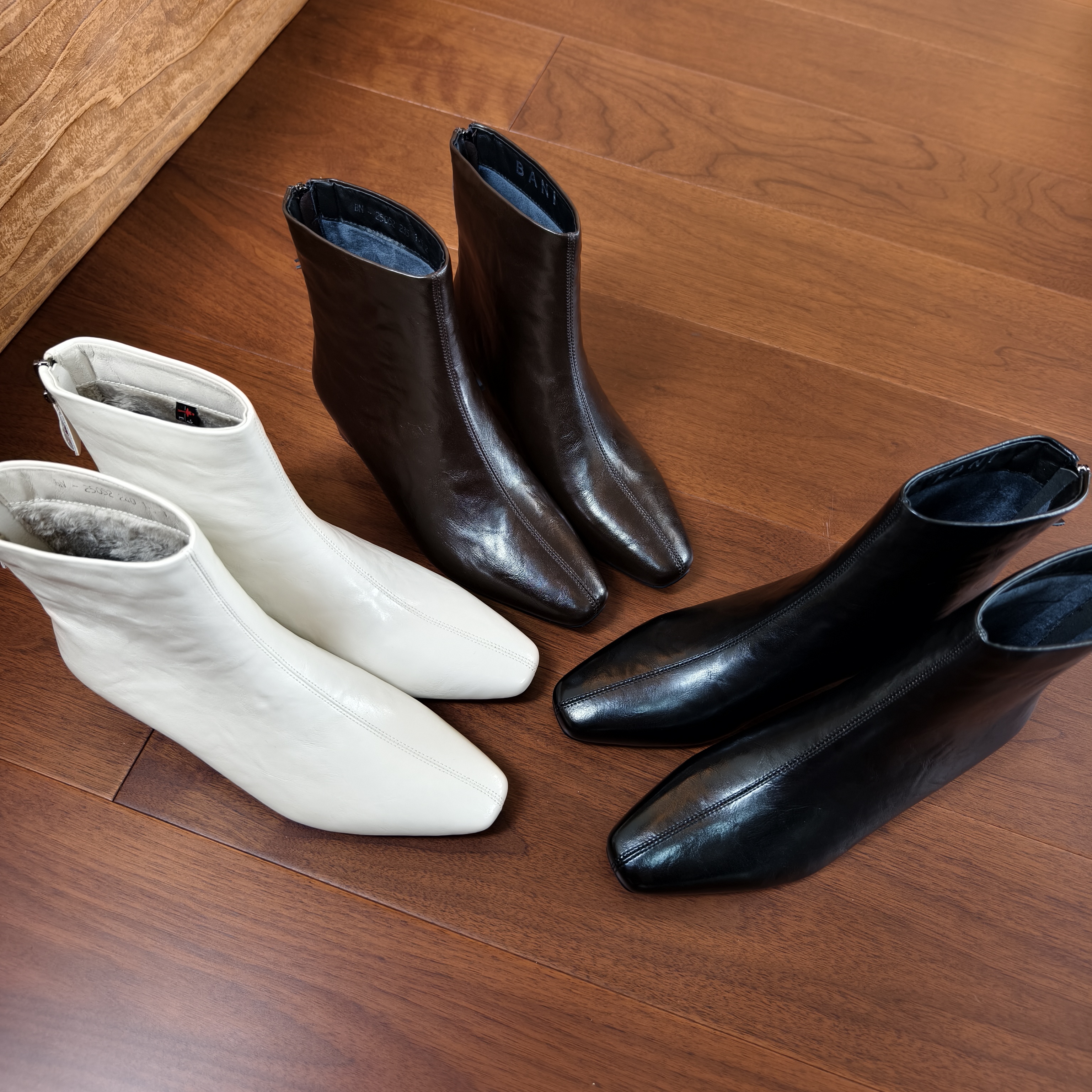 DL&queen【行走的温柔】植柔牛皮内里水晶羊皮真皮短靴25052主图