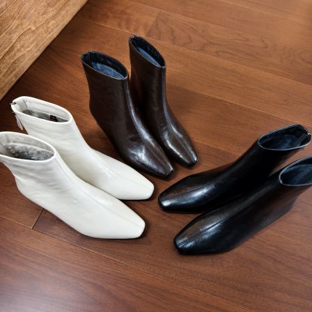 DL&queen【行走的温柔】植柔牛皮内里水晶羊皮真皮短靴25052