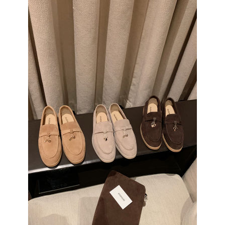 葡萄妈studiolee 流苏锁扣软底软面单鞋真皮一脚蹬乐福鞋女春秋