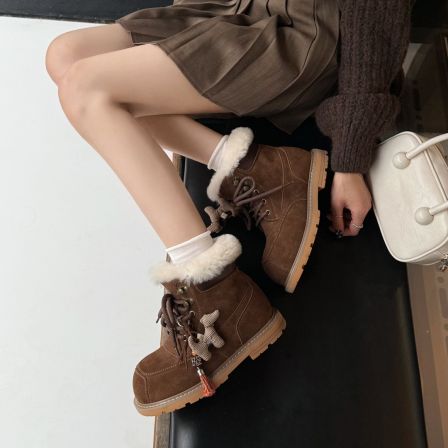 小发喵「暖调毛绒翻边雪地靴｜复古摩登轻奢腔调范」777