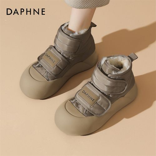 达芙妮加厚保暖百搭高帮棉鞋女款2025新款防寒防水休闲加绒雪地靴主图