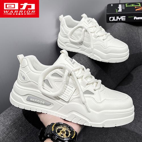 回力男鞋空军小白鞋2025冬季男士百搭增高皮面潮鞋休闲板鞋子男款主图