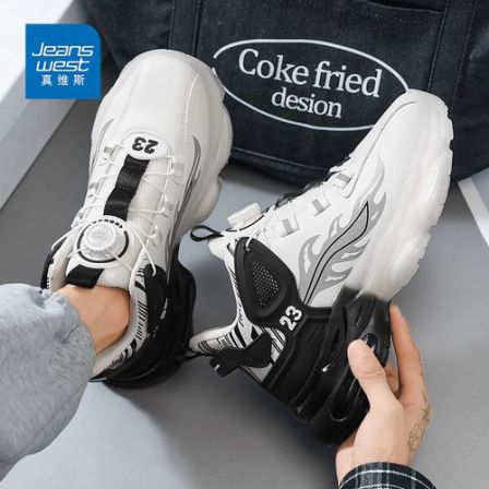 真维斯男鞋秋冬季潮流百搭软底时尚休闲鞋男士厚底增高运动老爹鞋