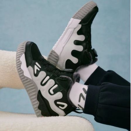 斐乐童鞋冰淇淋板鞋2025潮款儿童鞋子冬季新款加绒运动鞋男女大童