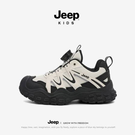 jeep儿童运动鞋户外登山鞋皮面防水童鞋秋冬2025新款男孩男童鞋子
