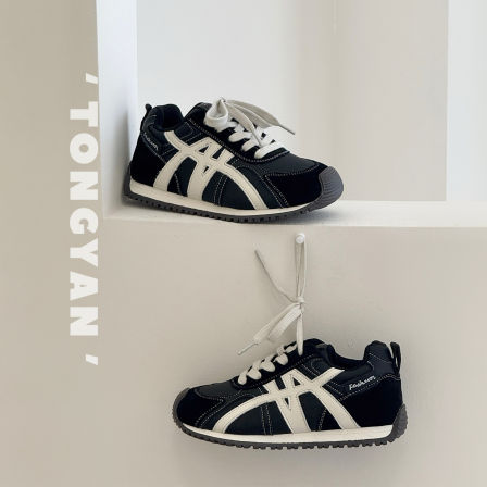 儿童阿甘鞋2025秋季新款男女童运动鞋皮面舒适跑步鞋软中大童童鞋