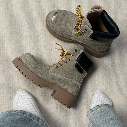 马丁靴男款秋季厚底增高英伦风情侣款高帮户外大黄靴休闲工装靴子