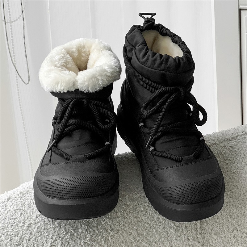 冬季加绒棉鞋男加厚马丁靴保暖高帮防寒棉靴女户外厚底东北雪地靴主图