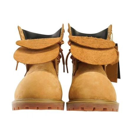 秋季新款2025大头米奇德比踢不烂大黄靴男潮双鞋舌沙漠工装马丁靴
