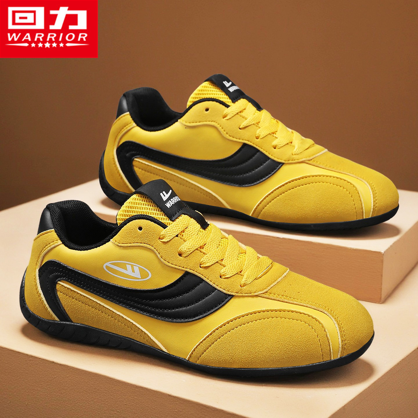回力德训男鞋秋季潮流休闲学生软底复古黄色小众运动赛车阿甘潮鞋主图