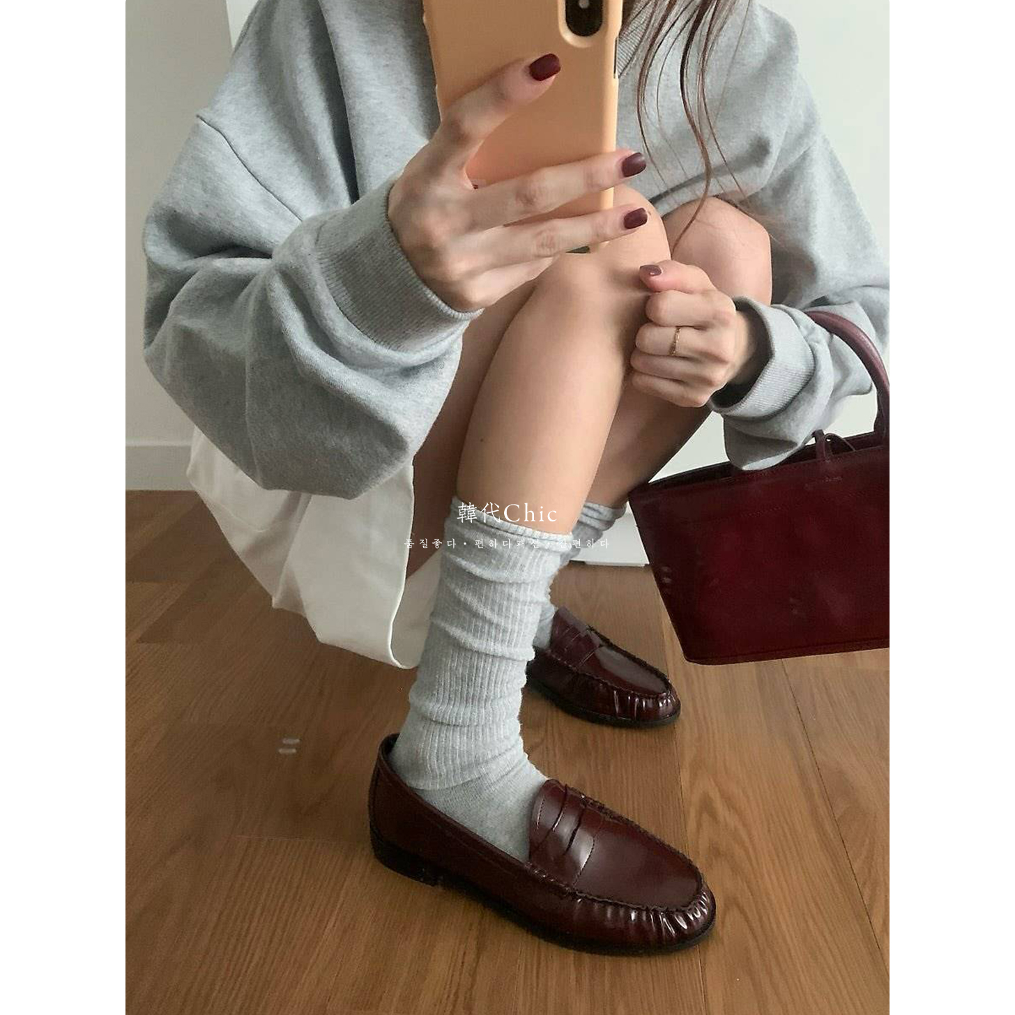 韩代Chic 秋冬需要的一双经典百搭英伦复古乐福小皮鞋主图