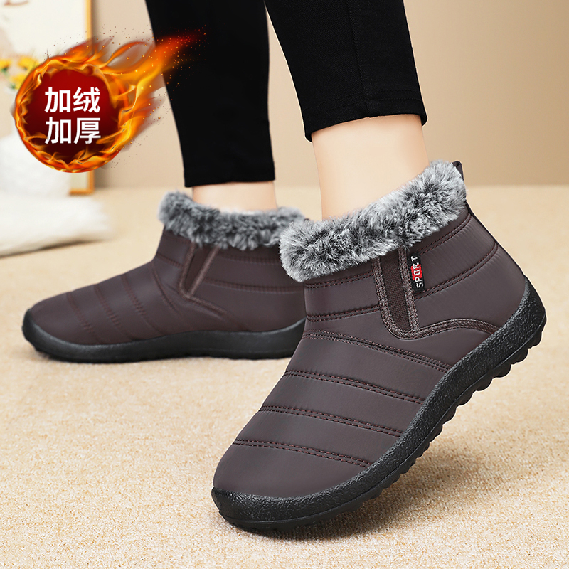 张凯丽雪地靴女款2025新款冬季加绒加厚妈妈鞋中老年人东北大棉鞋主图