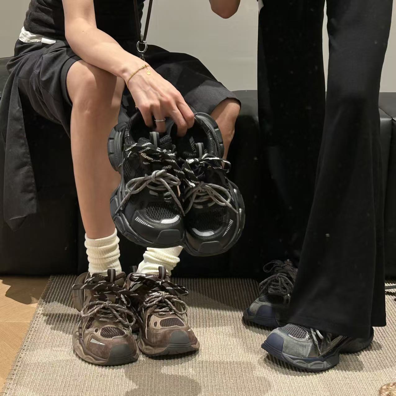 【昕怡粉丝专属】H55女鞋威尼斯海2025新款厚底百搭增高老爹鞋主图