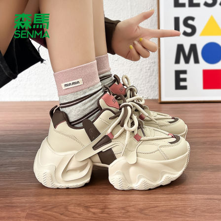 森马女鞋厚底老爹鞋女款2025秋冬季新款爆款时尚气质增高休闲鞋子