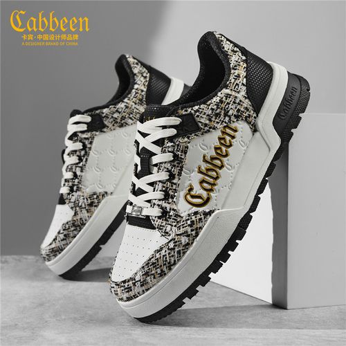 卡宾男鞋秋季新款小香风多重细节创新设计质感面料百搭时尚板鞋主图