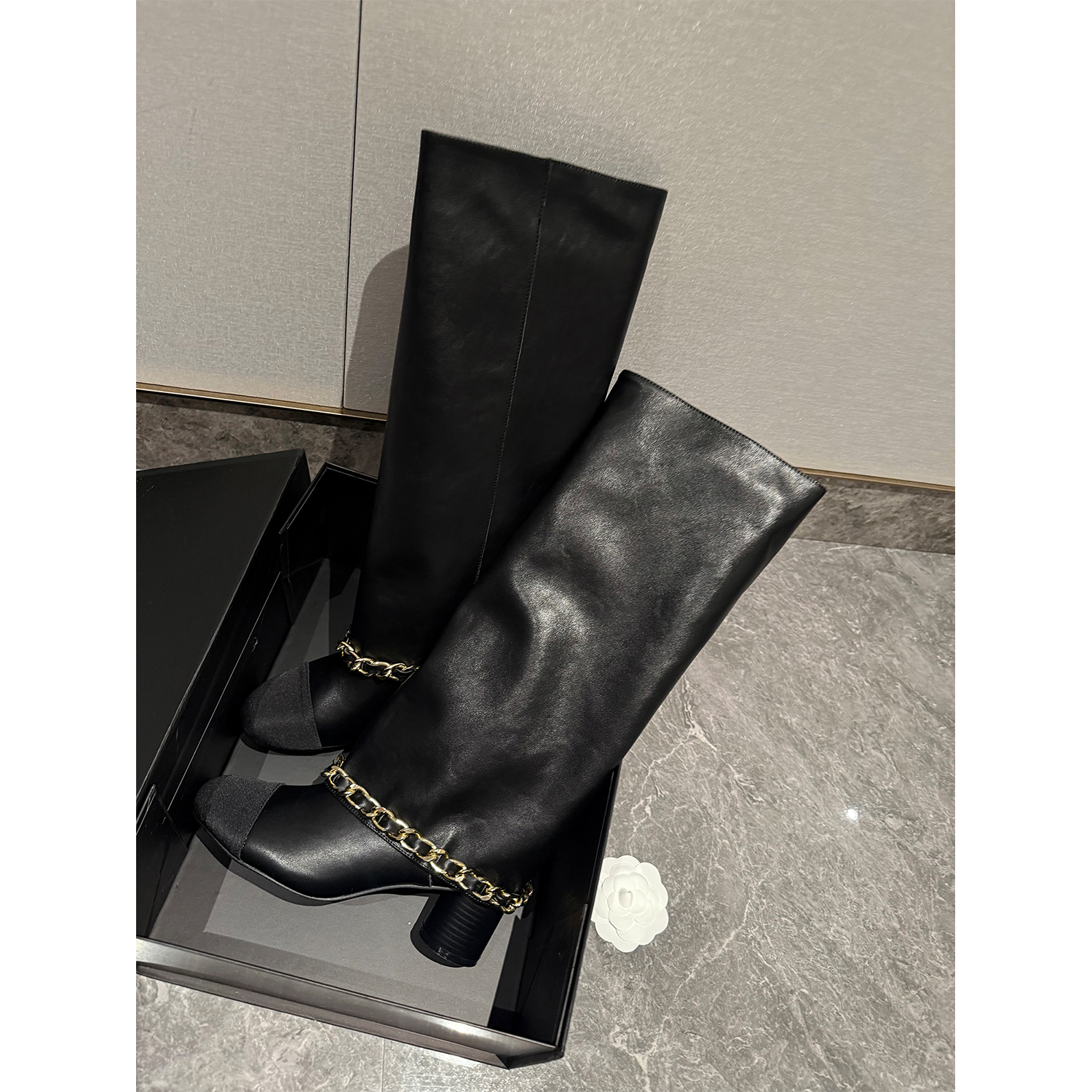viola【25B 链条靴】搭配届的王 今年挚爱 秒变小鸟腿高筒靴主图