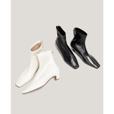 【鞋匠女王×鞋柜B备】瘦瘦短靴粗跟方头弹力靴子女靴百搭单靴