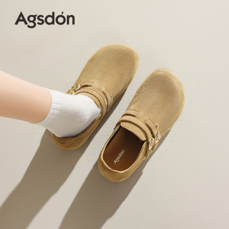 奥古狮登厚底勃肯鞋女2025新款秋季全包复古软底孕妇博肯单鞋爆款