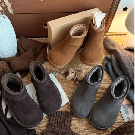 BAO/宝小姐2025冬毛绒厚里短筒保暖百搭舒适时尚雪地靴7800-973/G