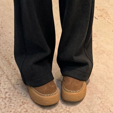 宿慕SUMU 韩版拼色加绒德训鞋10-15冬季新款休闲鞋5856