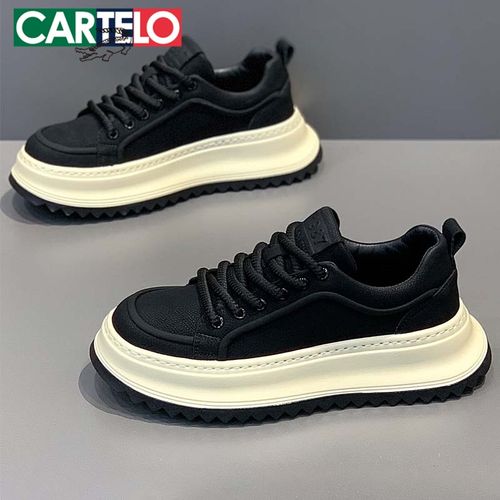 卡帝乐鳄鱼男鞋2025新款运动休闲板鞋百搭潮流厚底增高老爹潮鞋子主图