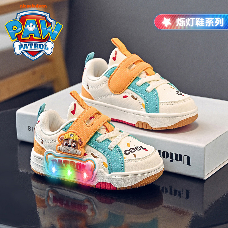 汪汪队儿童运动鞋2025秋季新款儿童闪灯鞋软底轻便时尚百搭运动鞋主图