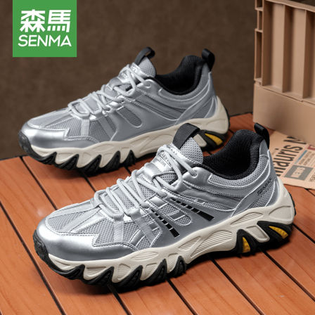 森马男鞋2025秋季新款男士休闲鞋网面透气运动鞋户外防滑登山鞋子