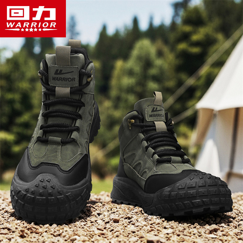 回力马丁靴男款2025新款秋冬户外登山鞋耐磨防滑工装靴英伦风短靴主图