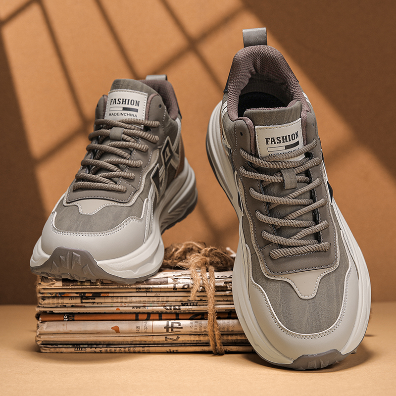 2025秋冬季新款户外软底百搭男士休闲运动鞋阿甘潮鞋厚底老爹鞋男主图