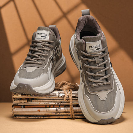 2025秋冬季新款户外软底百搭男士休闲运动鞋阿甘潮鞋厚底老爹鞋男