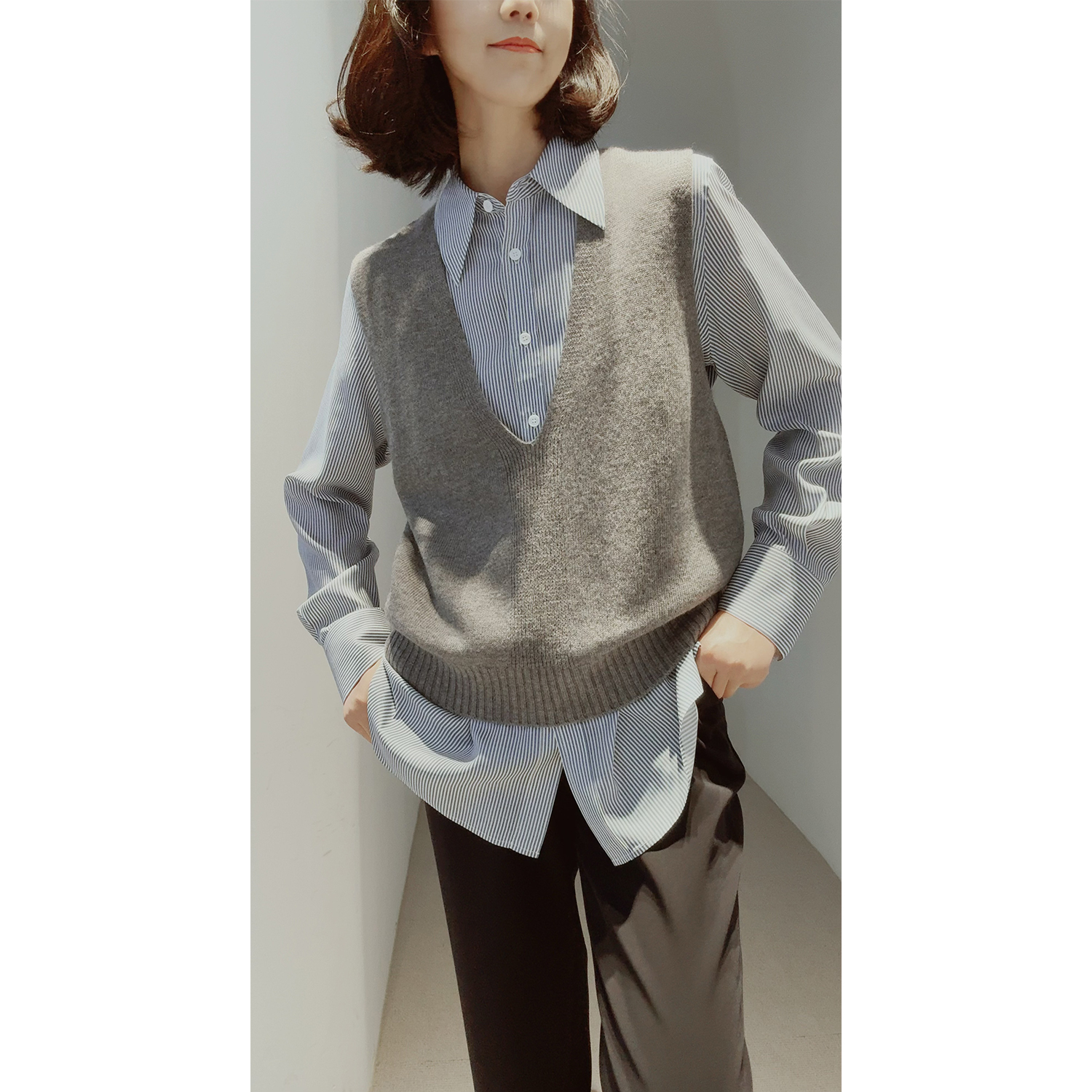 叠穿神器！25秋冬【100绵羊毛/柔暖亲肤/无缝一体】时髦百搭/马夹主图