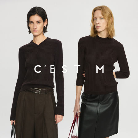 CEST M｜90S黄金年代M1U秀场Biella扬子羊毛立体坑条V领/圆领毛衣
