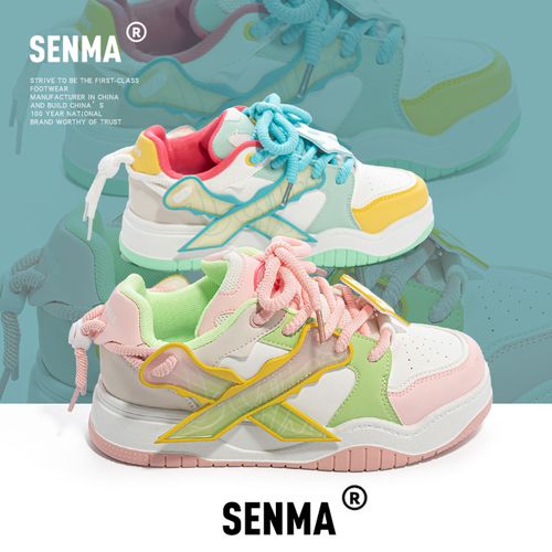 SENMA/森马2025爆款小众拼色百搭鞋女鞋板鞋学生鸳鸯鞋潮鞋学生主图