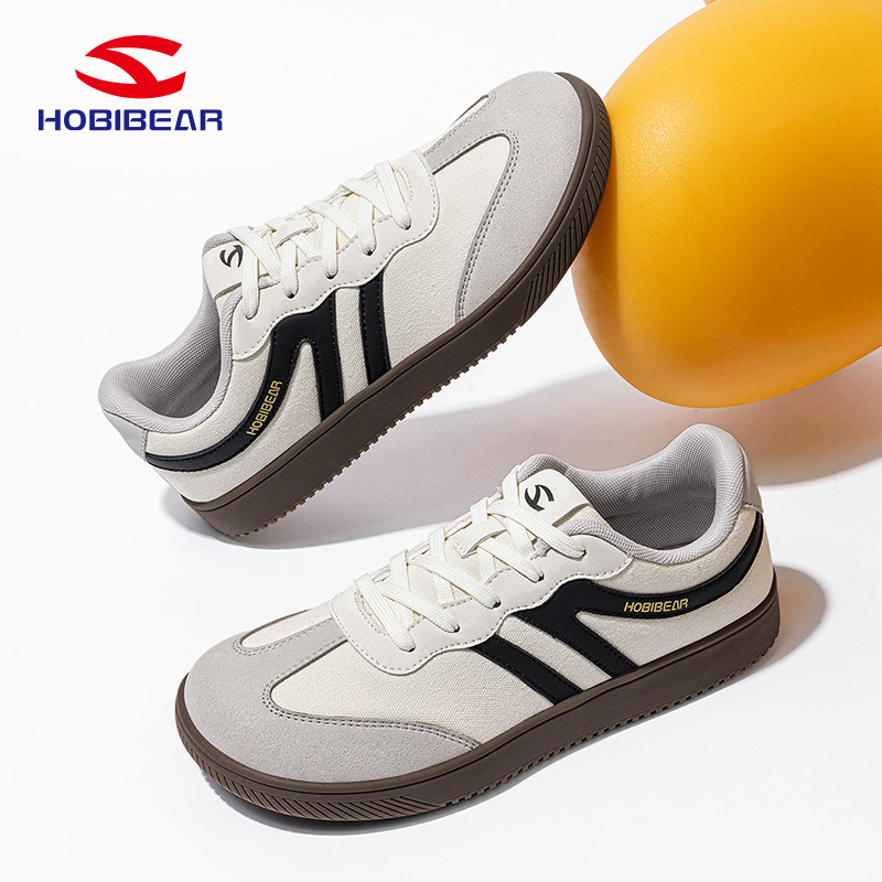 HOBIBEAR宽头新款德训鞋板鞋男女鞋休闲小白鞋秋冬潮鞋复古情侣鞋主图