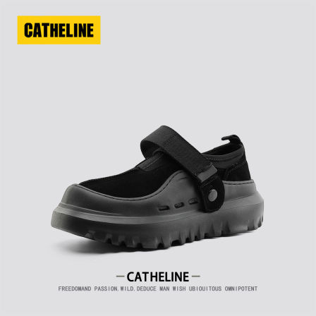 美国CATheline小众乐福鞋男秋季老钱风厚底魔术贴束带情侣休闲鞋