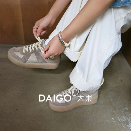 大果store 25年MM入秋的第一双增高鞋！进口牛皮+麂皮百搭德训鞋