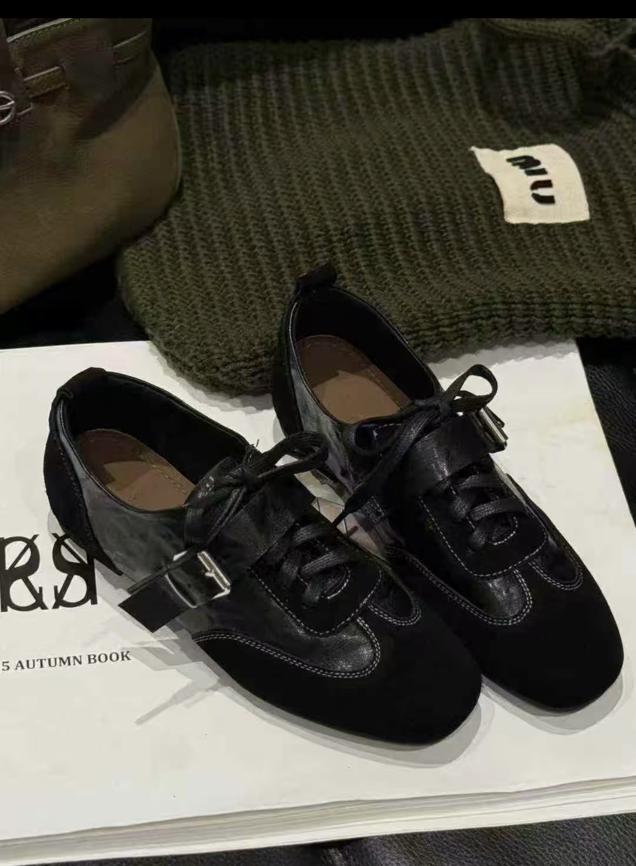 MFX 复古运动风系带阿甘鞋女皮带扣磨砂皮德训鞋 GT-92主图