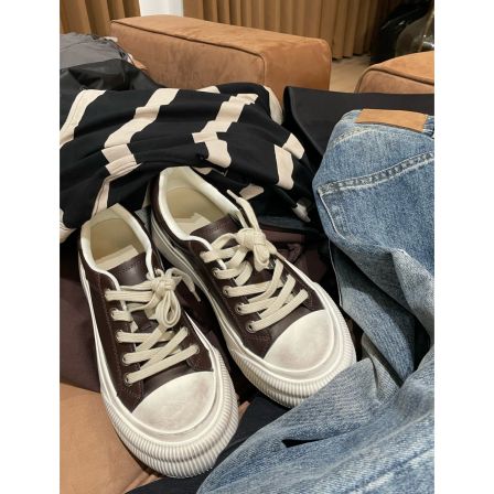 小众设计简约百搭做旧做脏饼干鞋休闲鞋 2407B3147