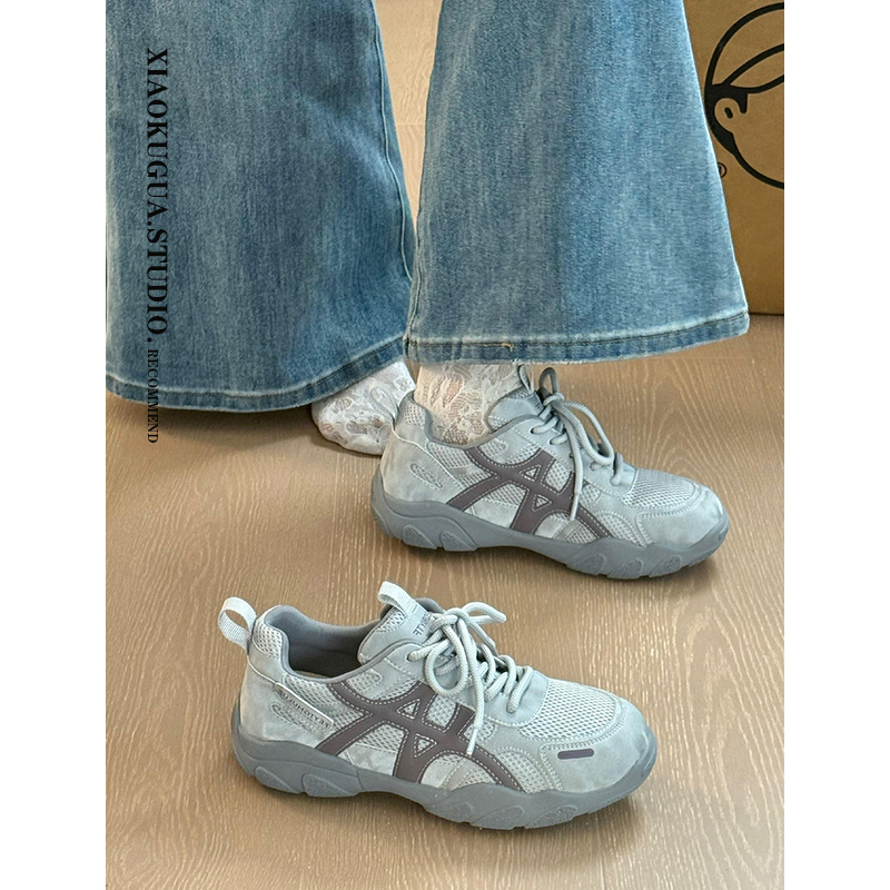 复古厚底德训鞋女款2025秋季新款巨好看软底运动休闲女鞋阿甘鞋子主图