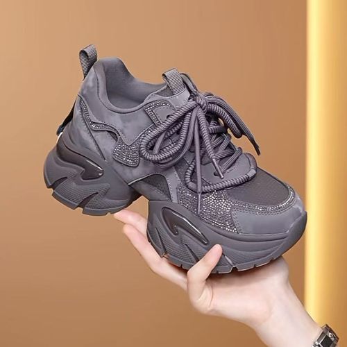 达芙妮秋冬新款加绒毛茸茸老爹鞋百搭增高加绒老爹鞋舒适女鞋LL主图