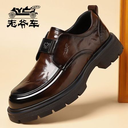 老爷车男鞋男士高端手工商务正装皮鞋秋冬透气休闲皮鞋德比鞋婚鞋